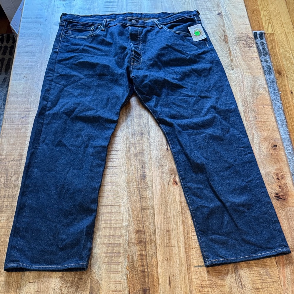Levi's Men's Straight 501 original denim Jeans in Dark Blue 42 x 30 men’s NWT